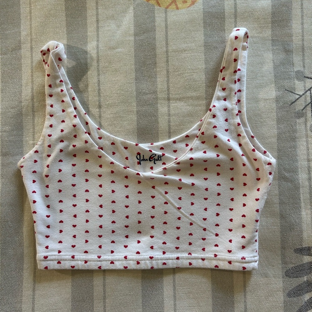 Brandy Melville White Heart Lydia Tank
